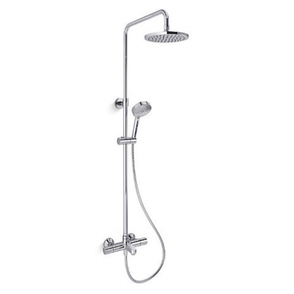 Kohler K-99742K-C9-CP JULY拋光鍍鉻三路出水花灑淋浴柱 - 精緻金屬、持久耐用